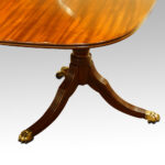 Georgian style mahogany twin pillar dining table - Image 6