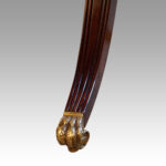 Georgian style mahogany twin pillar dining table - Image 3