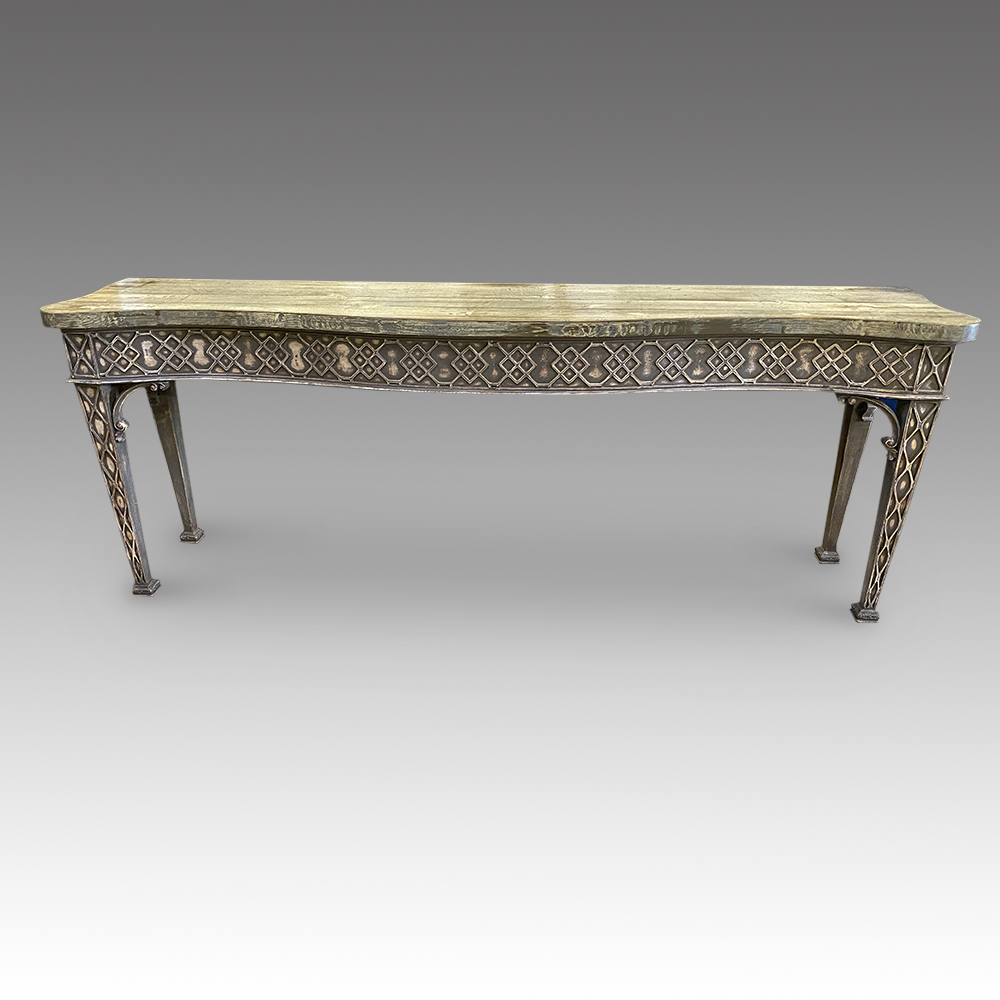 Georgian-style-serving-table-front-angle.jpg Georgian style serpentine serving table - Image 1
