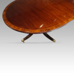 George VI twin pillar cross-banded dining table - Image 7