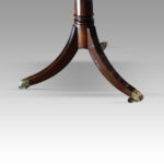 George VI twin pillar cross-banded dining table - Image 6