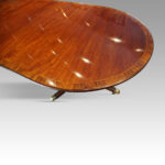 George VI twin pillar cross-banded dining table - Image 5