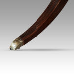George VI twin pillar cross-banded dining table - Image 4