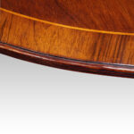 George VI twin pillar cross-banded dining table - Image 3