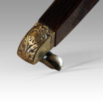 George VI twin pillar cross-banded dining table - Image 2