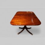 Georgian style mahogany twin pillar dining table - Image 9