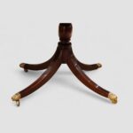 Georgian style mahogany twin pillar dining table - Image 4