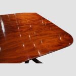 Georgian style mahogany twin pillar dining table - Image 3