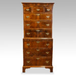 Georgian style walnut chest on chest