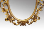 Antique carved oval gilt mirror - Image 6
