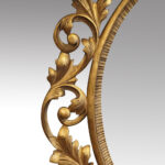 Antique carved oval gilt mirror - Image 5
