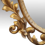 Antique carved oval gilt mirror - Image 3
