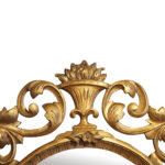 Antique carved oval gilt mirror - Image 2