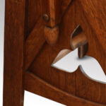 Victorian Gothic oak library steps - Image 5