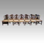 Harlequin set of 14 dining chairs