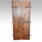 Indian carved teak doors with original paint - Image 4