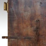 Indian carved teak doors with original paint - Image 5