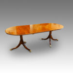 Mahogany twin pillar dining table, 1930's - Image 3