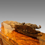Japanese wood carving, group of elephants - Image 6