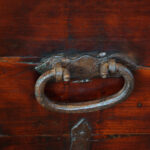 Antique Colonial hardwood coffee table trunk - Image 9