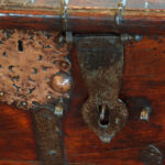 Antique Colonial hardwood coffee table trunk - Image 8