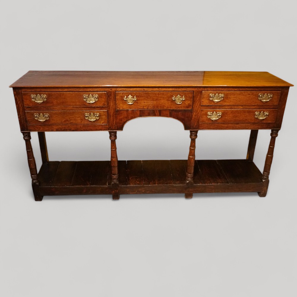 Large-Antique-oak-dresser-base.jpg Large Antique oak dresser base - Image 1