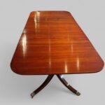 Large George V mahogany inlaid dining table - Image 7