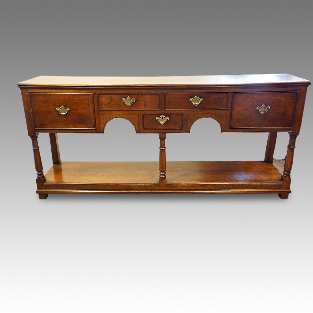 Large-Georgian-oak-dresser-base.jpg Large Georgian oak pot-board dresser Now Sold - Image 1