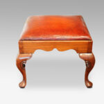 Large Georgian style leather top stool