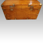 Large Victorian camphor campaign chest - Image 4