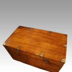 Large Victorian camphor campaign chest - Image 3