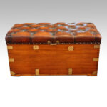 Large Victorian camphorwood ottoman