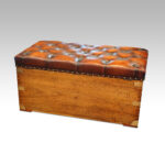 Large Victorian camphorwood ottoman - Image 2