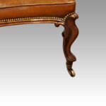 Large Victorian leather stool - Image 2