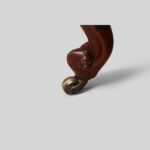 Large Victorian leather stool - Image 3