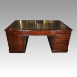 Large Victorian mahogany partners desk