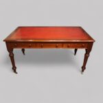 Large Victorian mahogany writing table