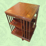 Edwardian Inlaid Mahogany Revolving Bookcase