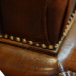 Magnificent leather and walnut coffee table - Image 5