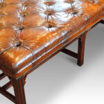 Mahogany and leather coffee table - Image 3