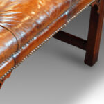 Mahogany and leather coffee table - Image 4