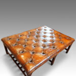 Mahogany and leather coffee table - Image 5