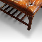 Mahogany and leather coffee table - Image 6