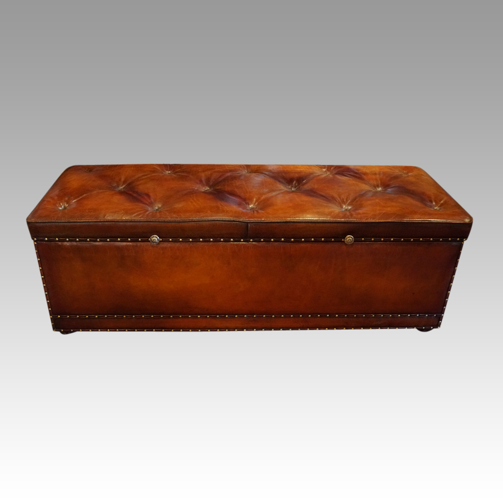 Large-leather-ottoman-2.jpg Large Victorian leather ottoman - Image 1