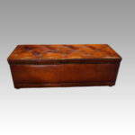 Large Victorian leather ottoman - Image 8