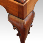 Large Georgian style leather top stool - Image 5