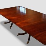 Large mahogany 3 pillar dining table 3.8metres - Image 9