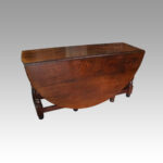 Large oak Edwardian gateleg dining table - Image 6