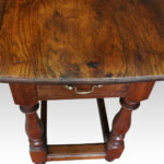 Large oak Edwardian gateleg dining table - Image 8
