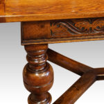 Large oak extending refectory table - Image 10